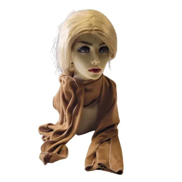 Brown Rectangular Scarf - Picture 3 of 7